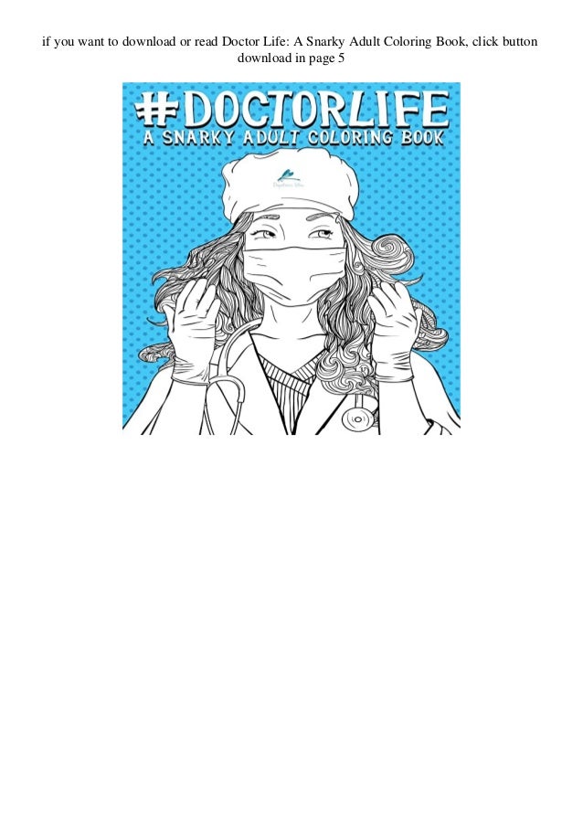 Download Download Pdf Doctor Life A Snarky Adult Coloring Book For Ipad