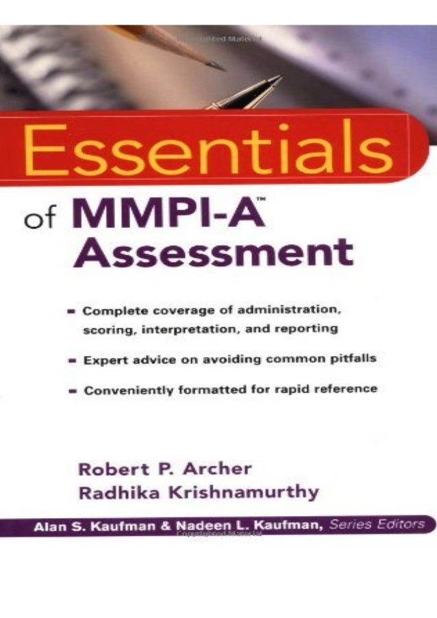 Download Pdf Essentials Of Mmpi A Assessment Essentials Of Psychol