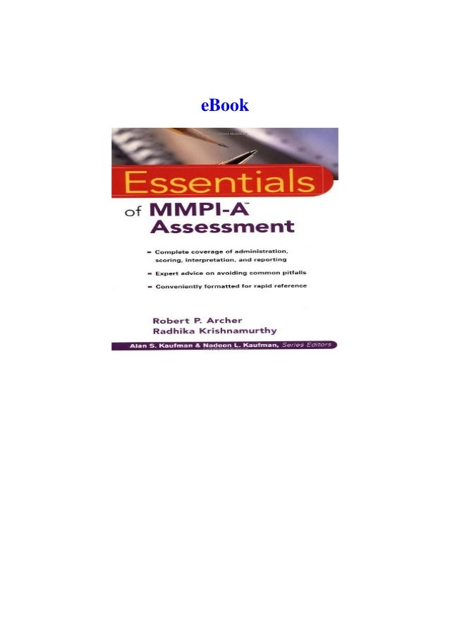 Download Pdf Essentials Of Mmpi A Assessment Essentials Of Psychol