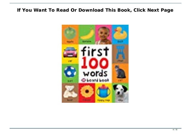 baby's first 100 words book