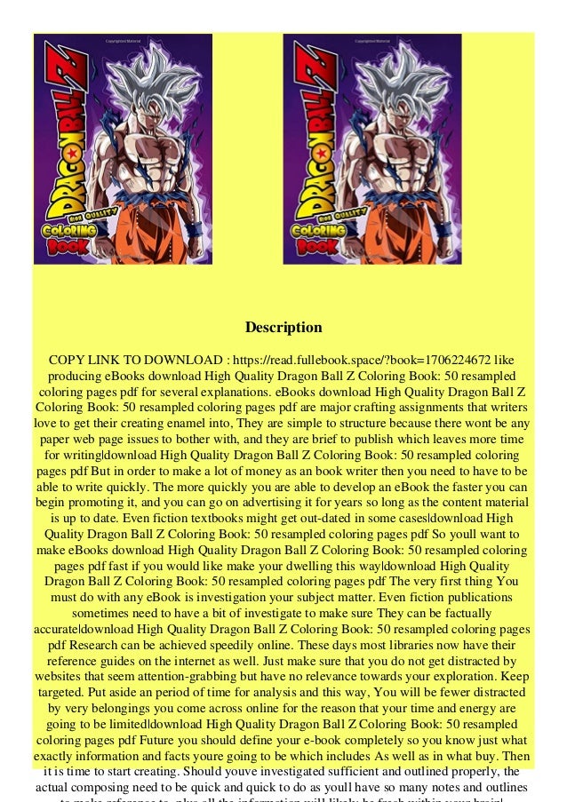 Download Download Pdf High Quality Dragon Ball Z Coloring Book 50 Resampled Co