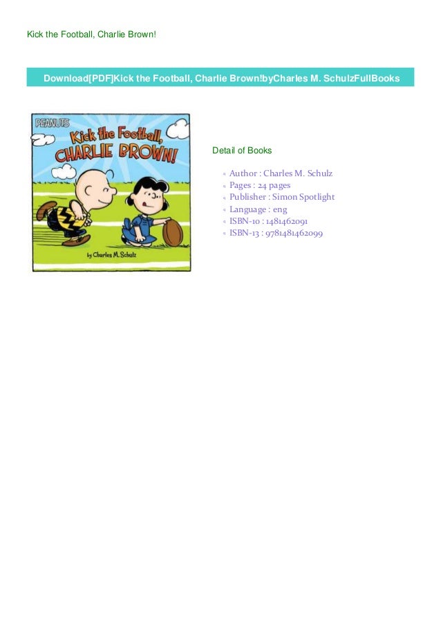 Download Pdf Kick The Football Charlie Brown Bycharles M Schulzfull