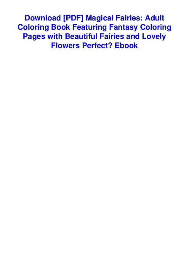 Download Pdf Magical Fairies Adult Coloring Book Featuring Fantasy