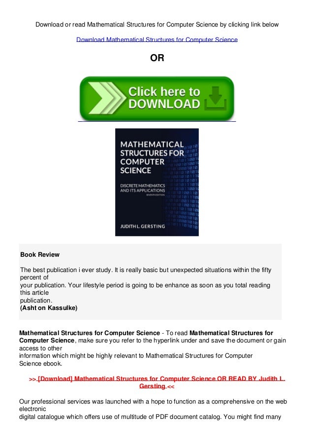 Download Pdf Mathematical Structures For Puter Science Judith Download Pdf Mathematical Structures For Puter Science Judith