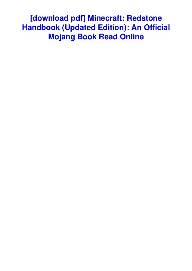 Download Pdf Minecraft Redstone Handbook Updated Edition An Off