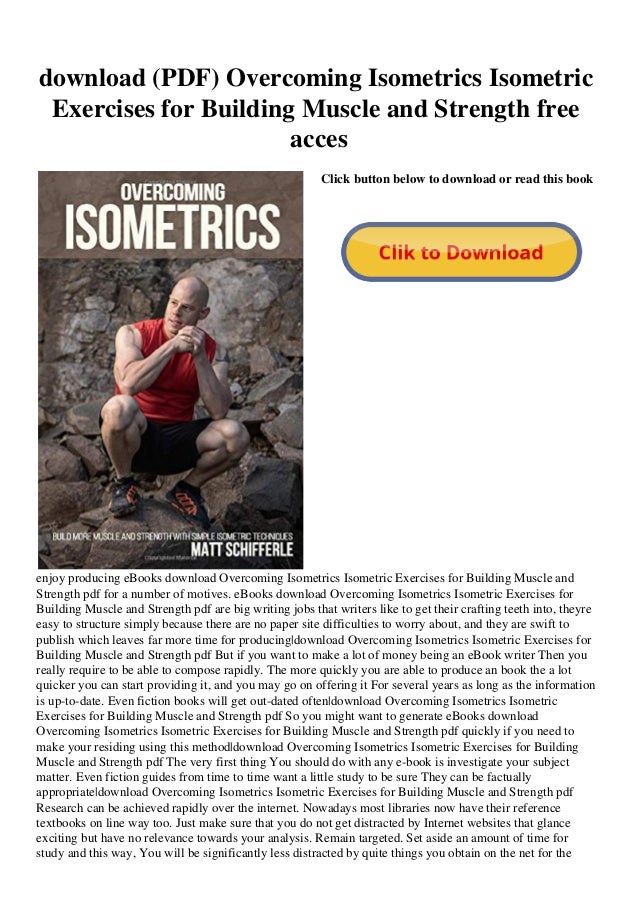 Isometric workout pdf