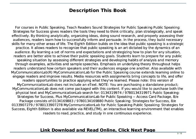 Public speaking for success pdf free download free Public speaking for success pdf free download free