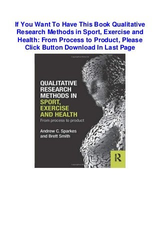 qualitative research in sport exercise and health