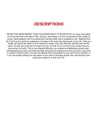 Download Pdf Rich As F Ck More Money Than You Know What To Do With Download Pdf Rich As F Ck More Money Than You Know What To Do With