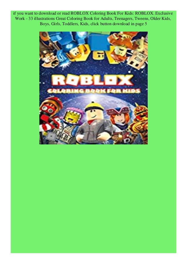 Download Download Pdf Roblox Coloring Book For Kids Roblox Exclusive Work 3