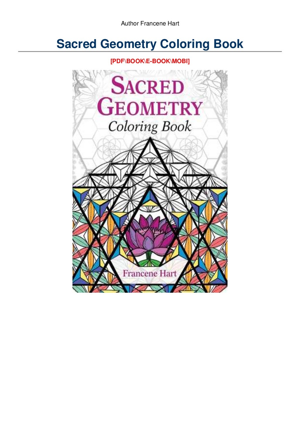 DOWNLOAD (PDF) Sacred Geometry Coloring Book TXT,PDF,EPUB
