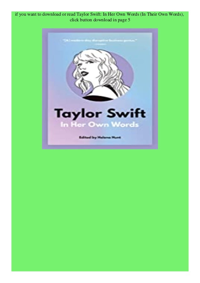 2 In Her Own Words Taylor Swift