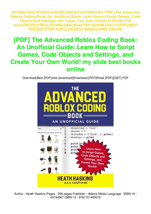 Download Pdf The Advanced Roblox Coding Book An Unofficial Guide - how to script a tennis game roblox
