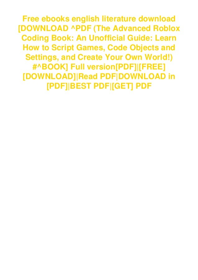 Download Pdf The Advanced Roblox Coding Book An Unofficial Guide - how to script a tennis game roblox