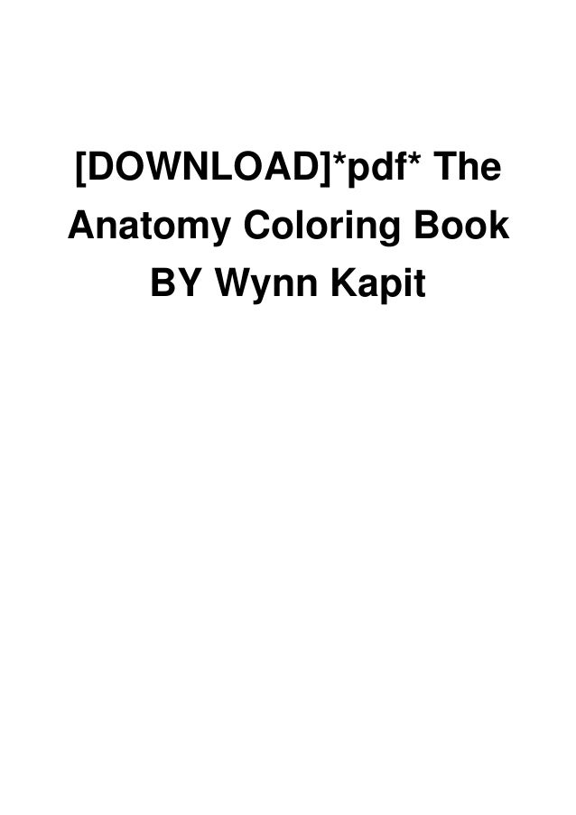 Download Download Pdf The Anatomy Coloring Book By Wynn Kapit