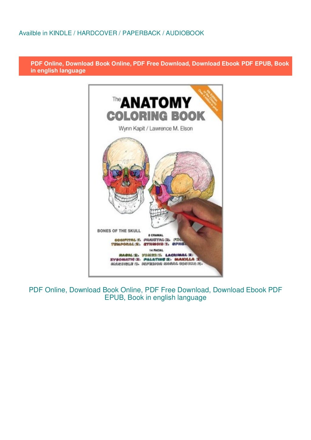 *Download_pdf* The Anatomy Coloring Book (Full_Online)