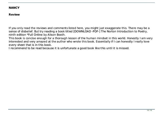 [DOWNLOAD PDF] The Norton Introduction to Poetry, ninth edition *Fu…