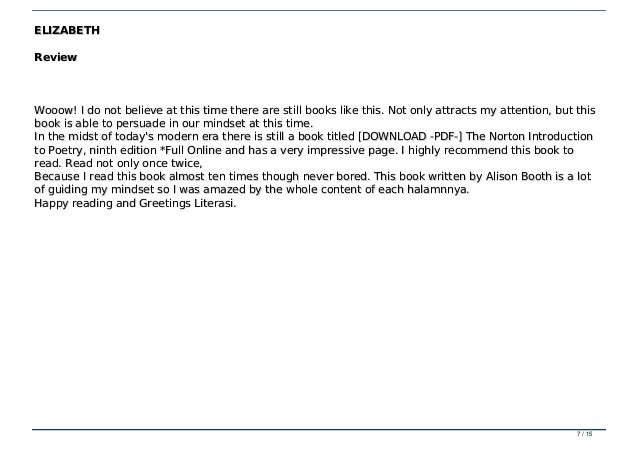 [DOWNLOAD PDF] The Norton Introduction to Poetry, ninth edition *Fu…