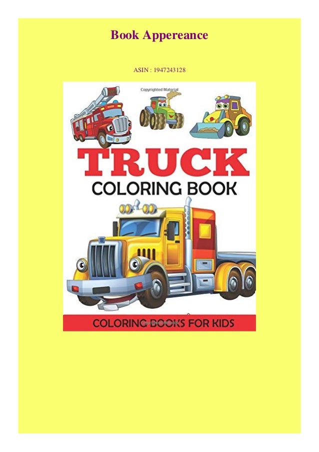 Download Pdf Truck Coloring Book Kids Coloring Book With Monster Truc