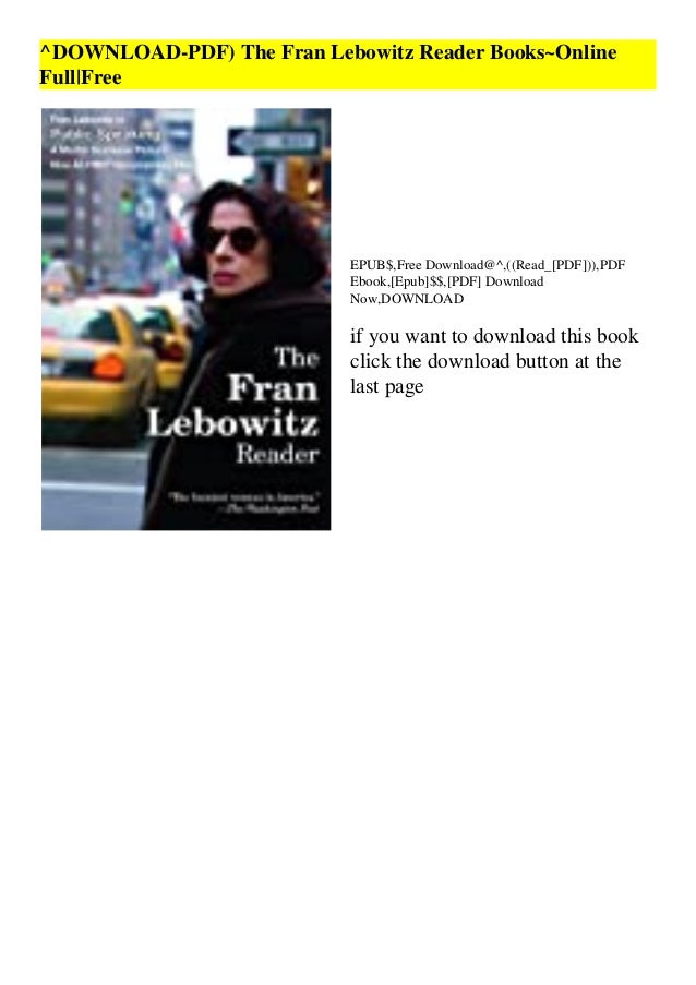 Fran Lebowitz Books Buy Pretend You Re In New York City