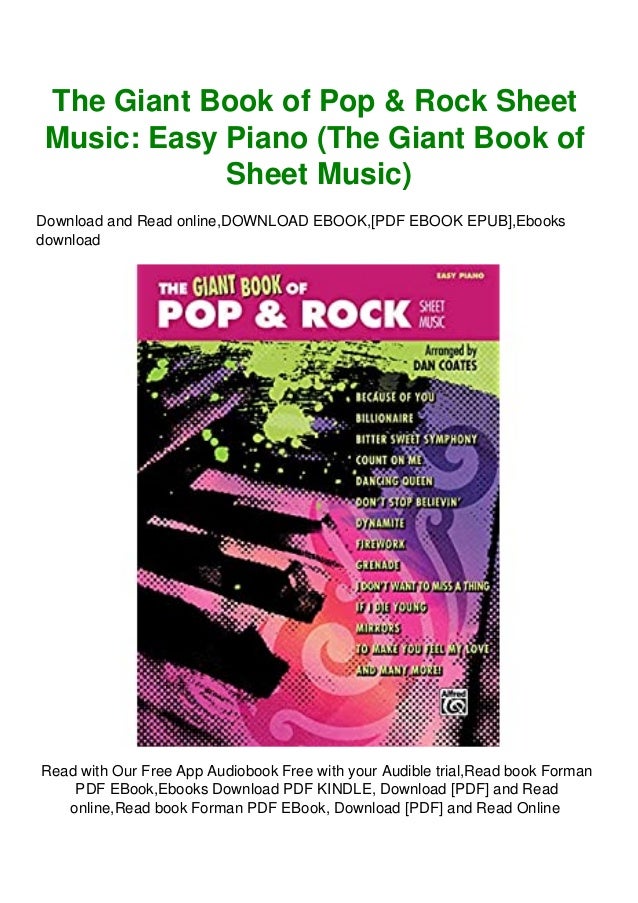 Download Pdf The Giant Book Of Pop Rock Sheet Music Easy Piano T