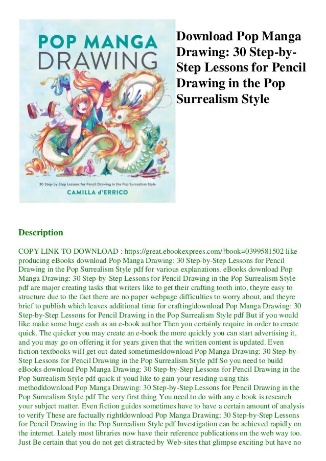 Download Pop Manga Drawing 30 StepbyStep Lessons for Pencil Drawing