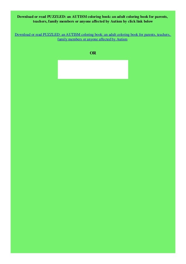 Download Download Puzzled An Autism Coloring Book An Adult Coloring Book For