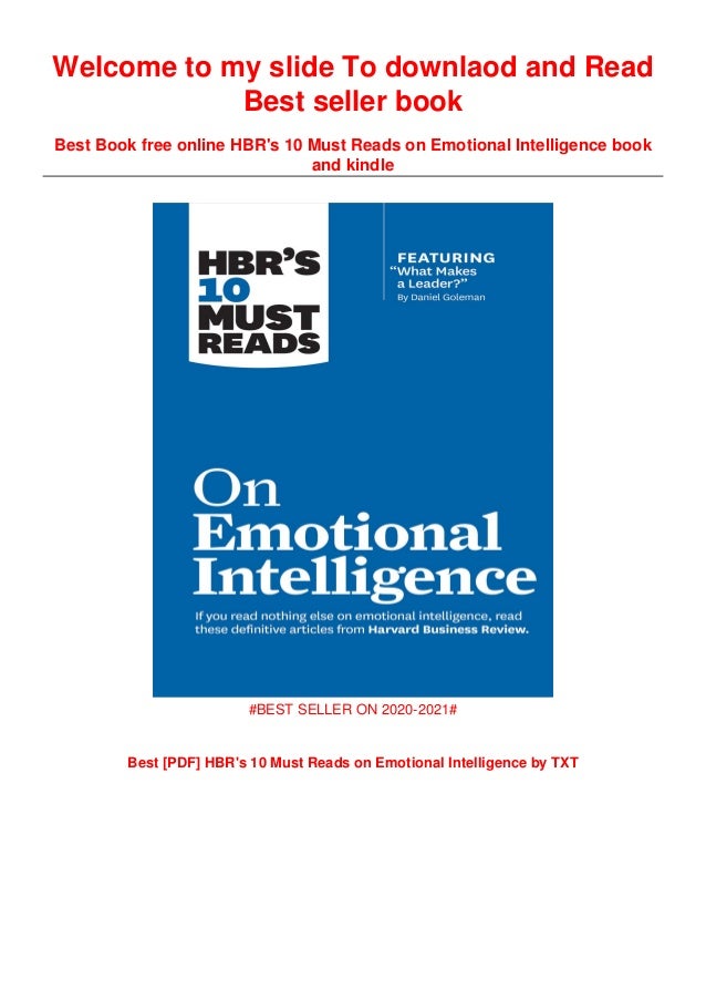 Download Read Hbr S 10 Must Reads On Emotional Intelligence Pdf
