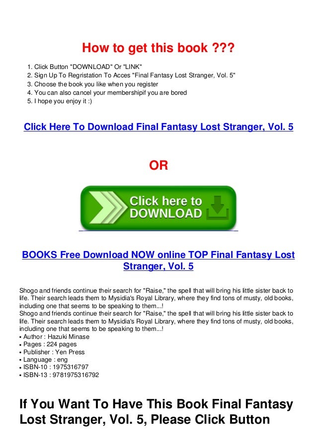 Download Read Pdf Epub Final Fantasy Lost Stranger Vol 5 By Hazuki Download Read Pdf Epub Final Fantasy Lost Stranger Vol 5 By Hazuki