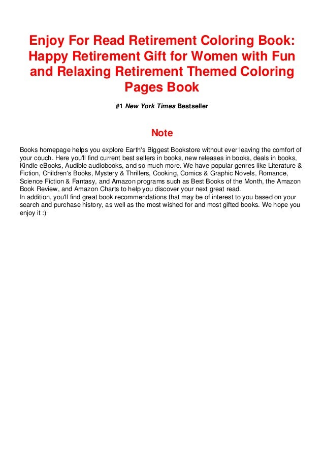 $Download Retirement Coloring Book: Happy Retirement Gift for Women ...