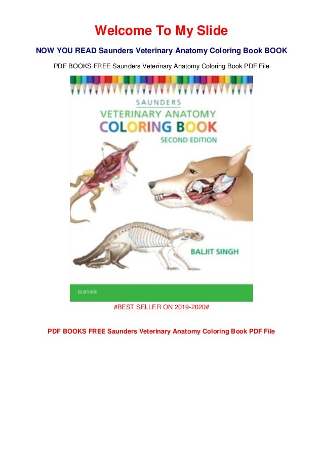 Download) Saunders Veterinary Anatomy Coloring Book By Baljit Singh Download) Saunders Veterinary Anatomy Coloring Book By Baljit Singh