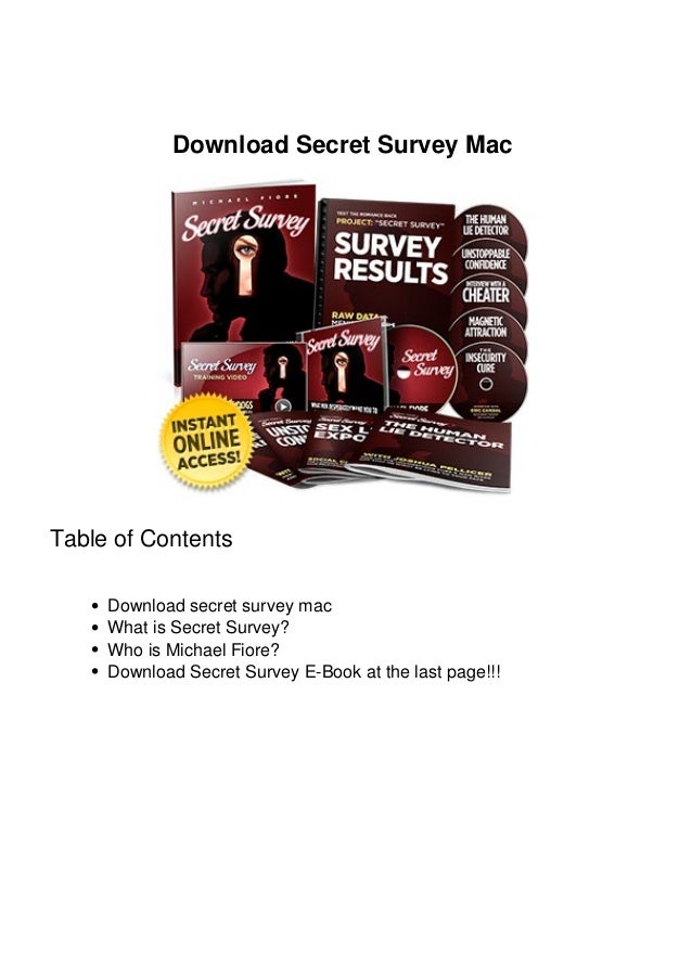 Michael fiore secret survey free