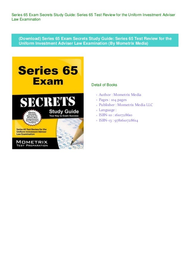 (Download) Series 65 Exam Secrets Study Guide Series 65 Test Review