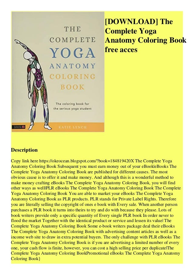 Download The Complete Yoga Anatomy Coloring Book Free Acces