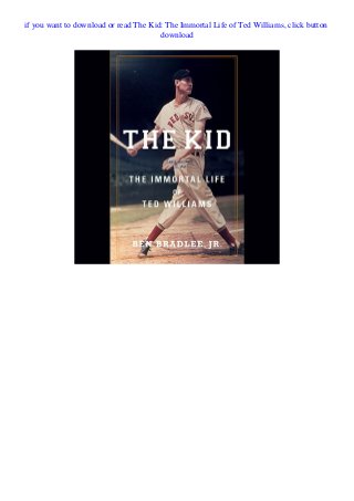 34+ Book The Kid: The Immortal Life Of Ted Williams Background