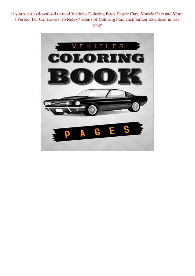 download vehicles coloring book pages cars muscle cars and