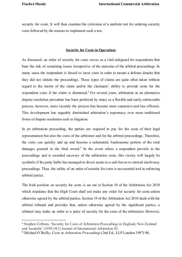Security for costs in international commercial arbitration a case f…