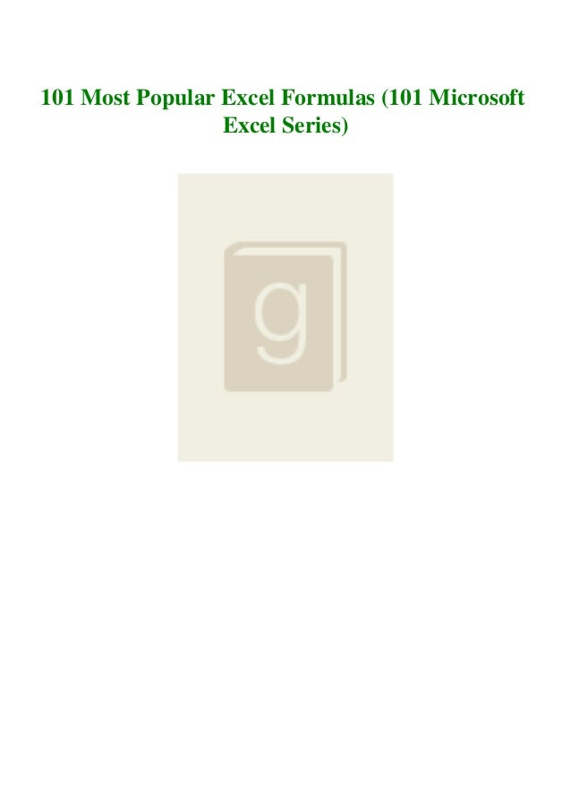 Download 101 Most Popular Excel Formulas 101 Microsoft Excel Serie