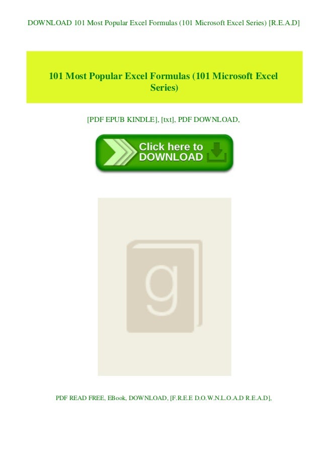DOWNLOAD 101 Most Popular Excel Formulas (101 Microsoft Excel Series ...