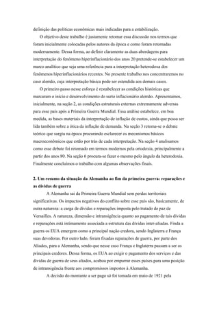 definição das políticas econômicas mais indicadas para a estabilização. 
O objetivo deste trabalho é justamente retomar es...