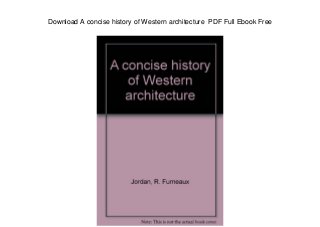 Download A concise history of Western architecture PDF Full Ebook Free
 