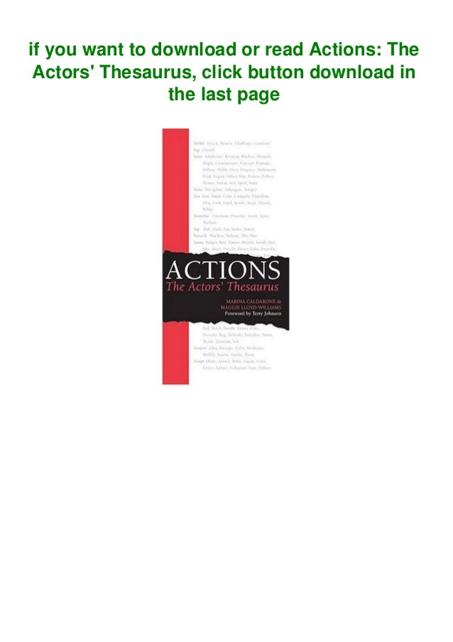 Download Actions The Actors' Thesaurus [R.A.R]
