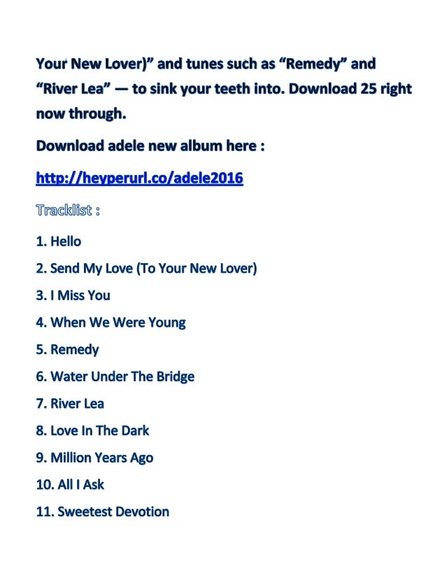 Download Adele 25 Full Album