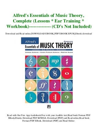 Download Alfred S Essentials Of Music Theory Complete Lessons Ea