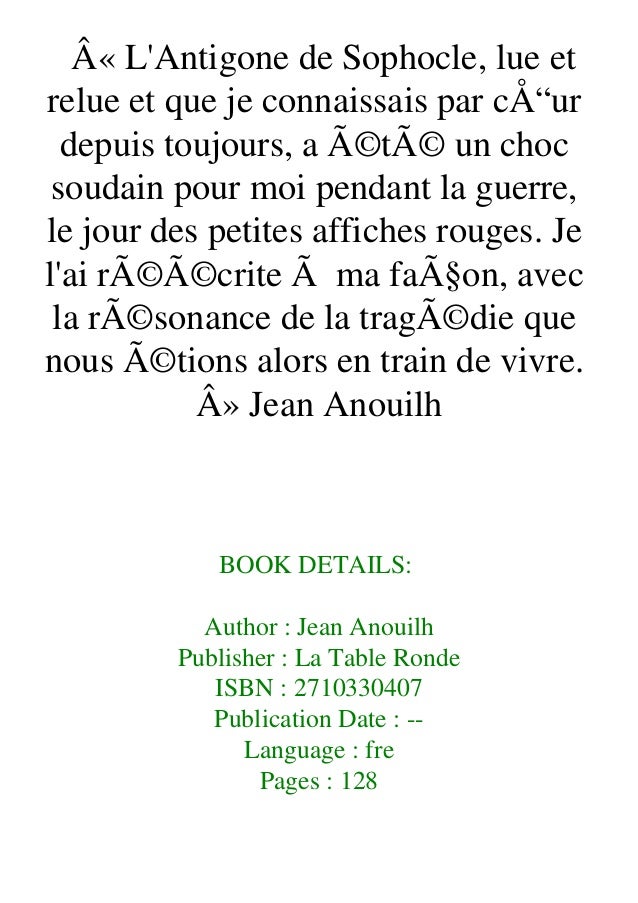 Antigone Sophocle Pdf