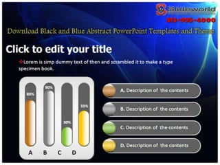 Download black and blue abstract powerpoint templates and theme