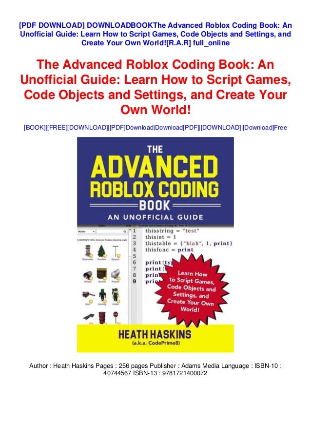 DOWNLOADBOOKThe Advanced Roblox Coding Book: An Unofficial Guide: Learn ...