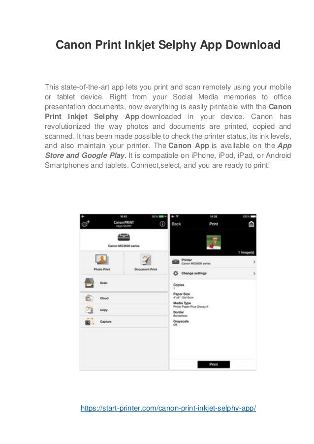 Selphy App Interface Téléchargement De Canon Print Inkjet/Selphy – TRLP