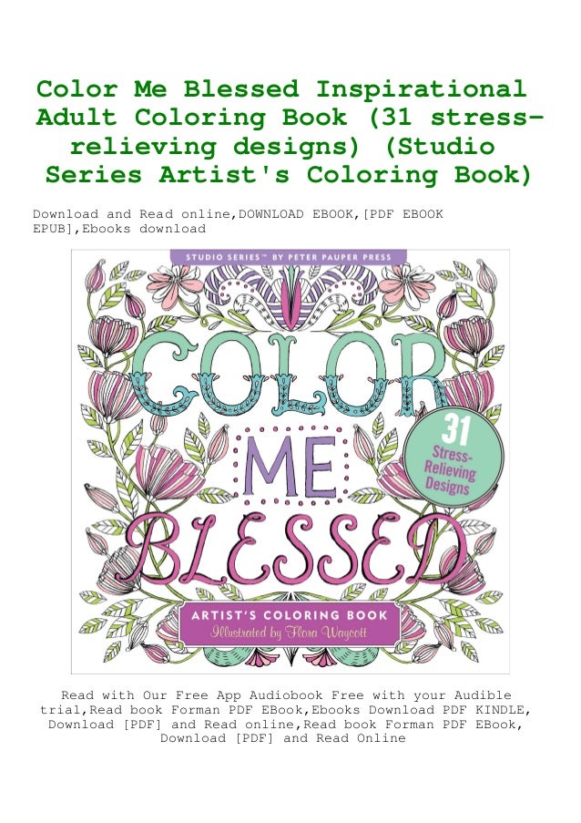 Download Download Color Me Blessed Inspirational Adult Coloring Book 31 Str