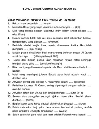 download contoh soal cerdas cermat agama islam sd.doc